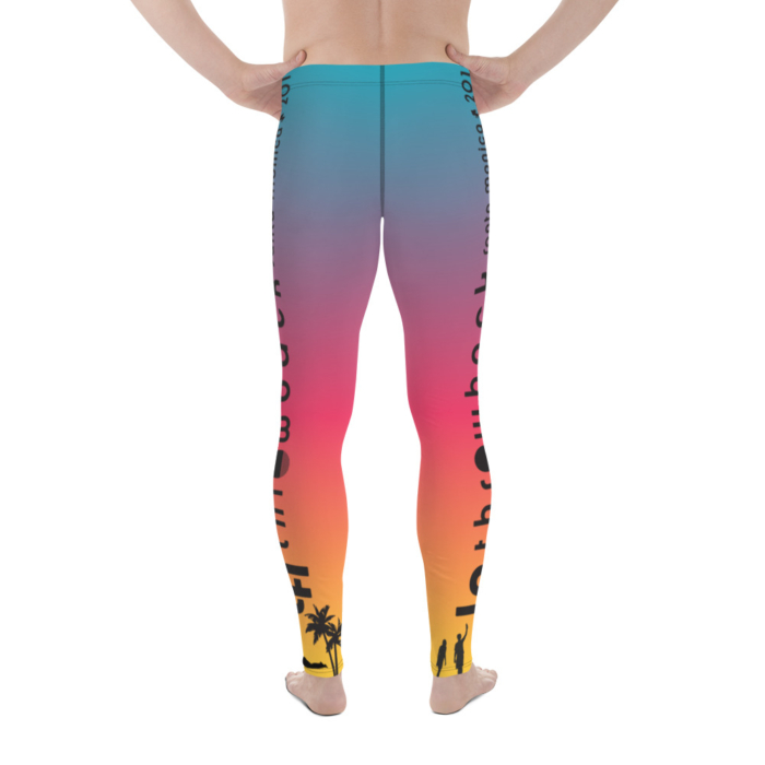 LATB 2019 Men's Leggings aqua/red/gold - Image 4