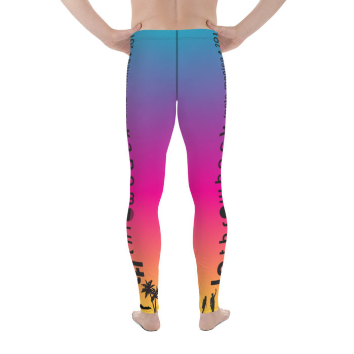 LATB 2019 Men's Leggings aqua/pink/gold - Image 4