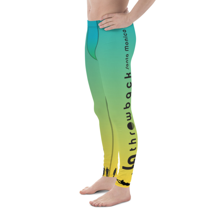 LATB 2019 Men's Leggings aqua/green/yellow - Image 2