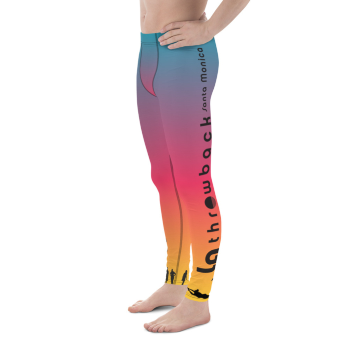 LATB 2019 Men's Leggings aqua/red/gold - Image 2