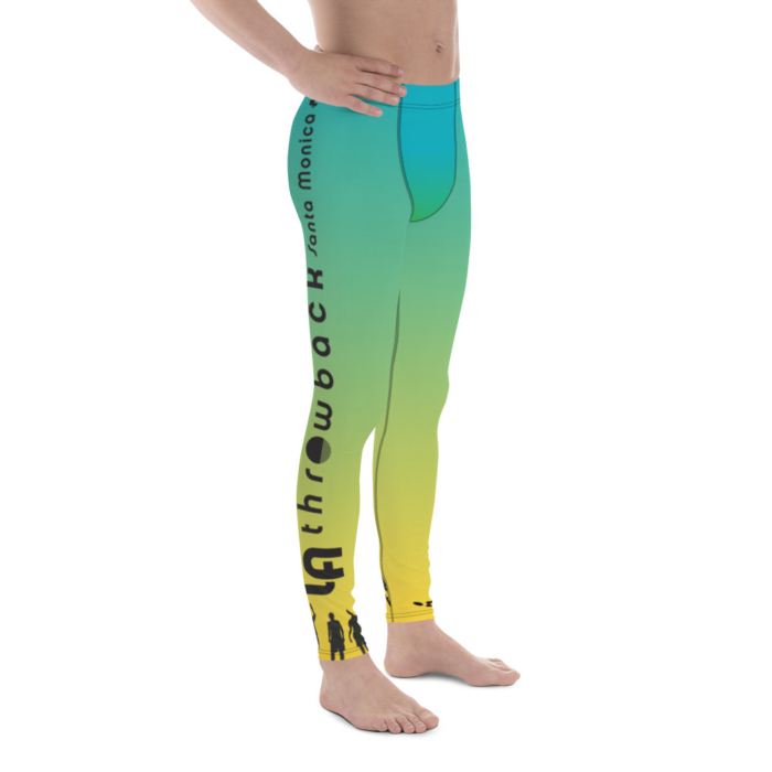 LATB 2019 Men's Leggings aqua/green/yellow - Image 3