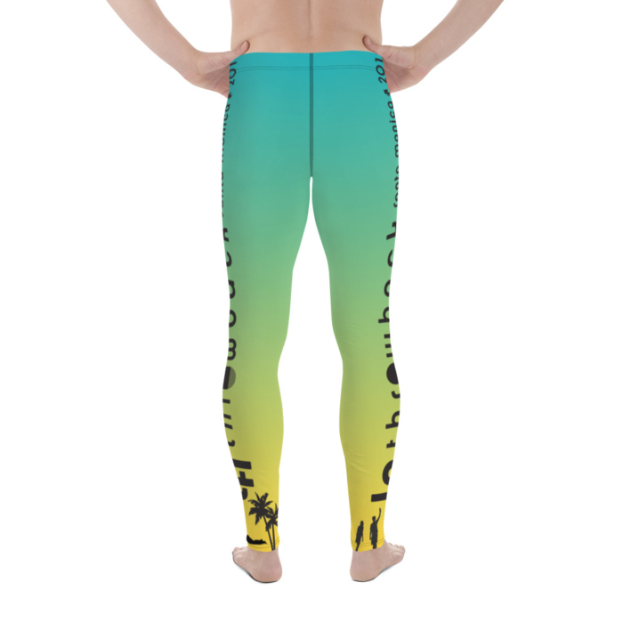 LATB 2019 Men's Leggings aqua/green/yellow - Image 4