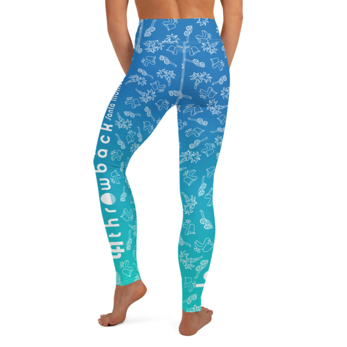 LATB 2022 Womens Leggings blue aqua pattern - Image 4