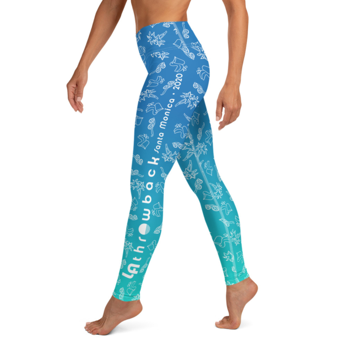 LATB 2022 Womens Leggings blue aqua pattern - Image 2