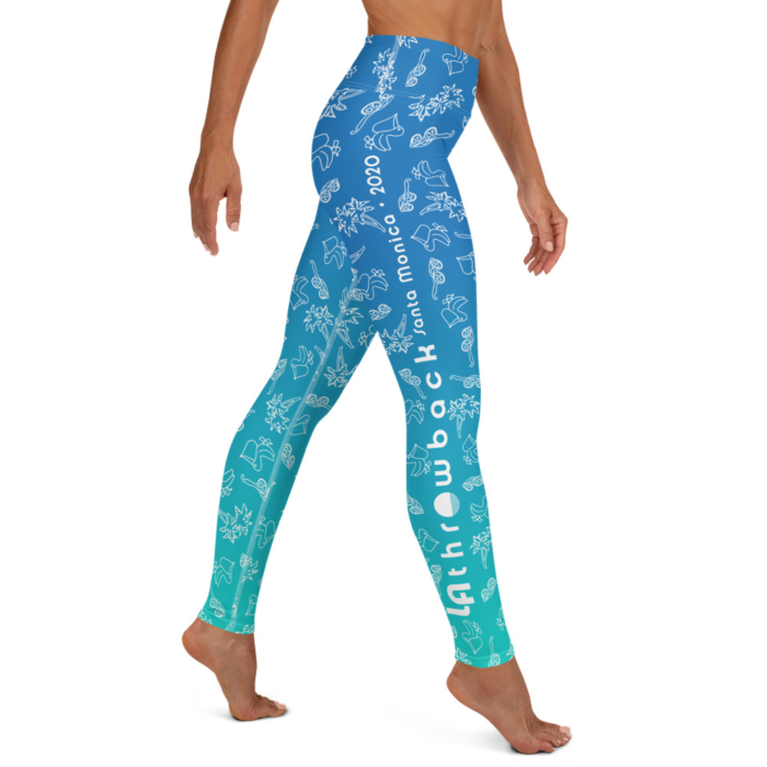 LATB 2022 Womens Leggings blue aqua pattern - Image 3