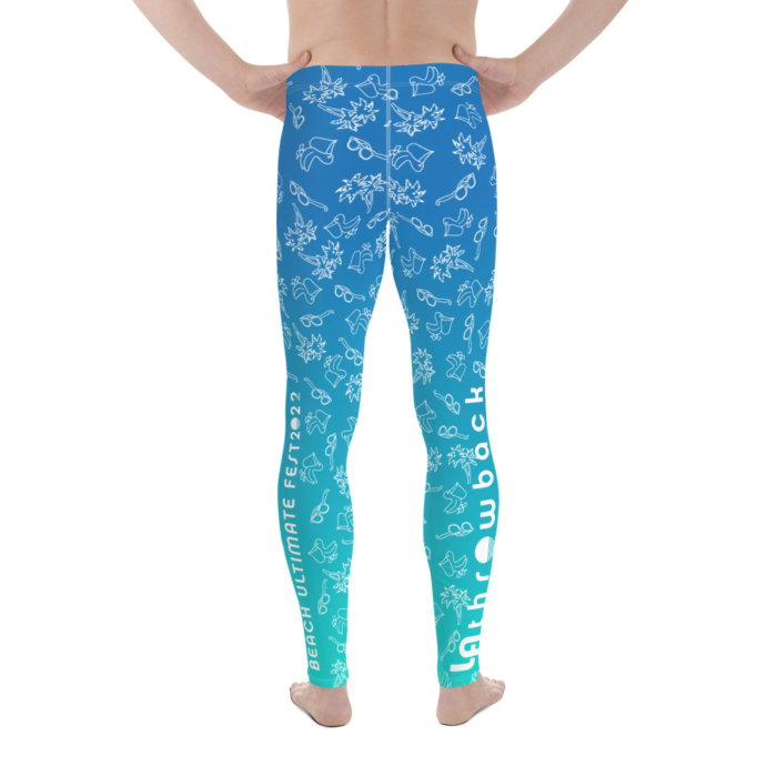 LATB 2022 Men's Leggings blue aqua pattern