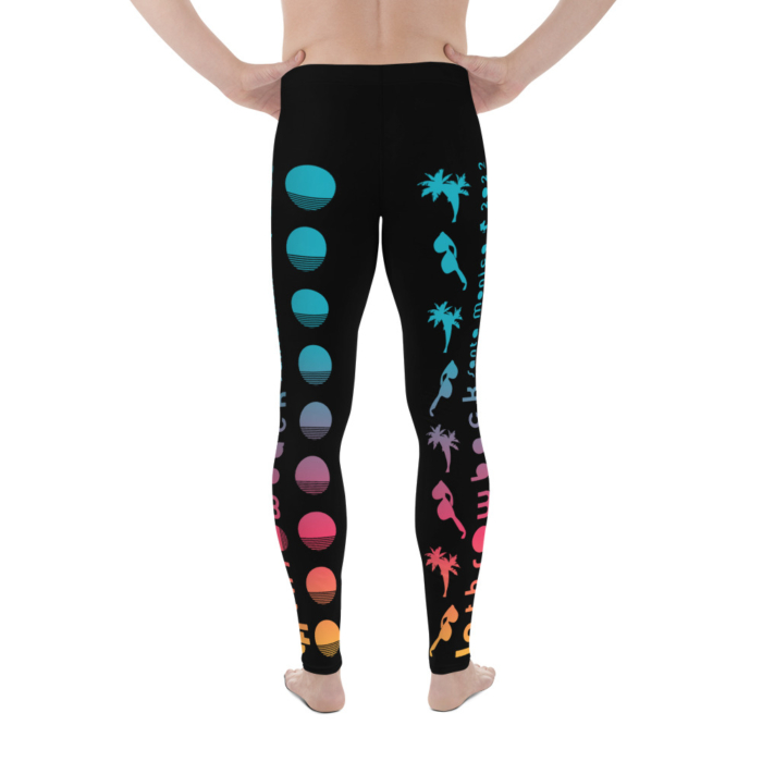 LATB2022 Men's Leggings Black + Rainbow - Image 4