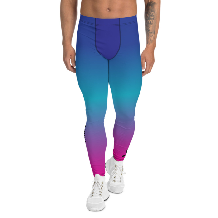 LATB2022 Men's Leggings blue-pink - Image 5