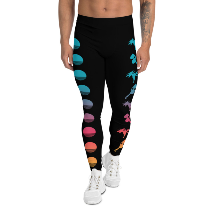 LATB2022 Men's Leggings Black + Rainbow - Image 5