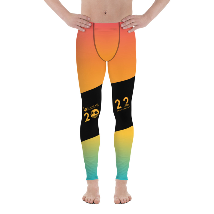 LATB2022 Men's Leggings diagonal stripe sunset - Image 6