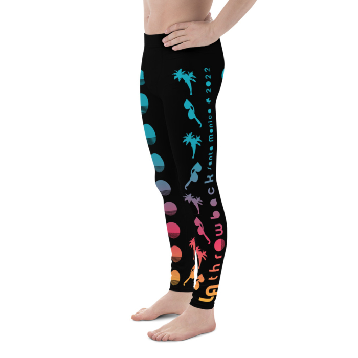 LATB2022 Men's Leggings Black + Rainbow - Image 3