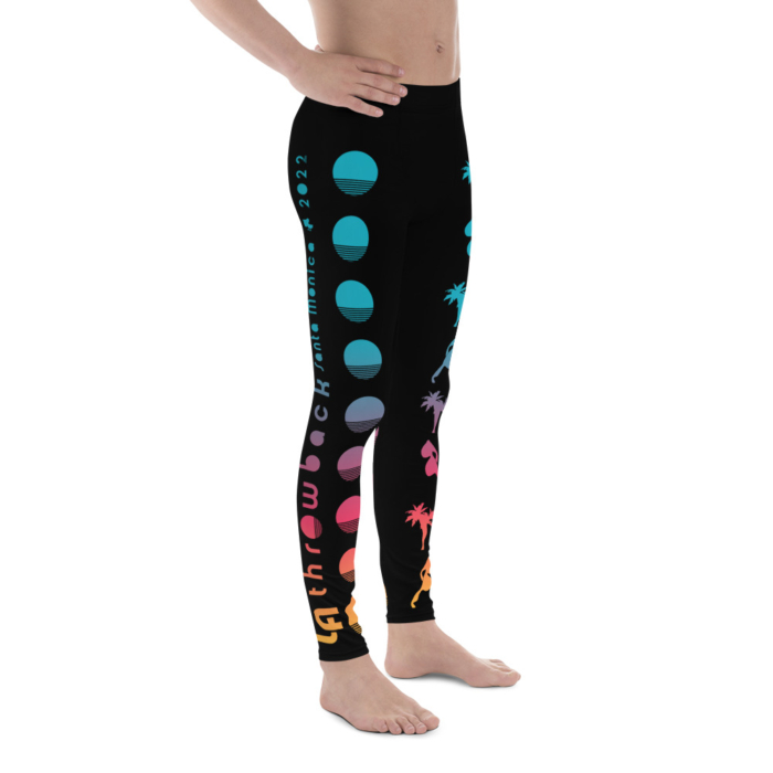 LATB2022 Men's Leggings Black + Rainbow - Image 2