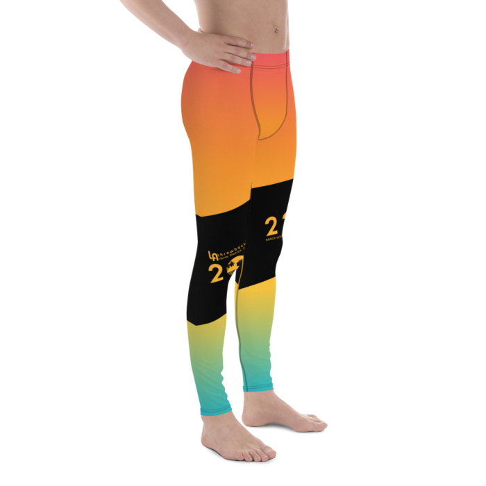 LATB2022 Men's Leggings diagonal stripe sunset