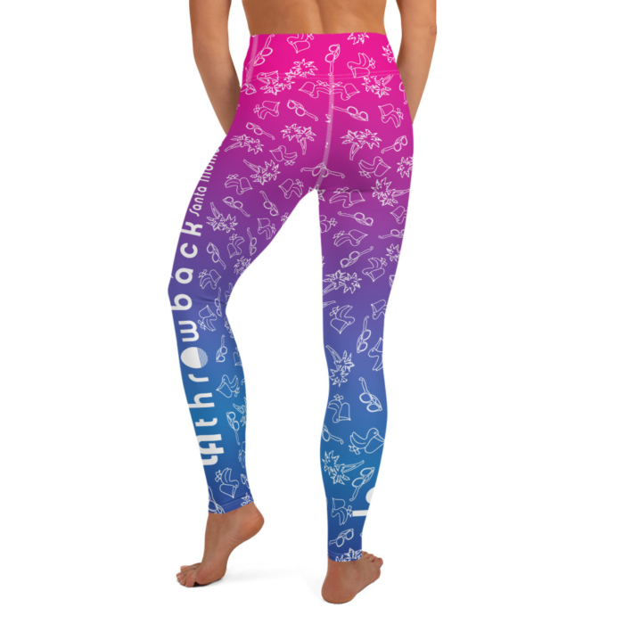 LATB2022 Womens Leggings blue-pink pattern - Image 2