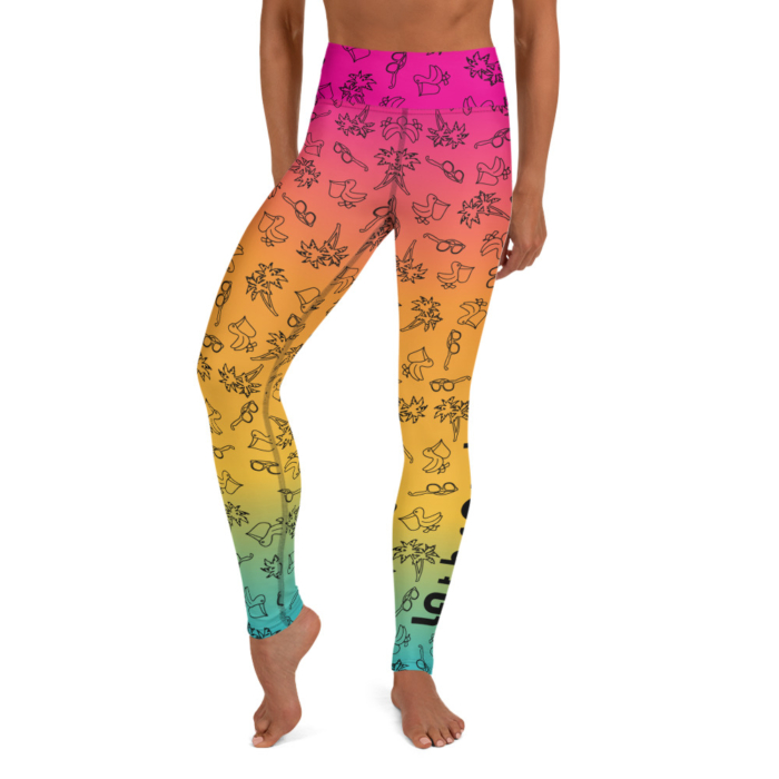 LATB 2022 Womens Leggings sunset black pattern - Image 4