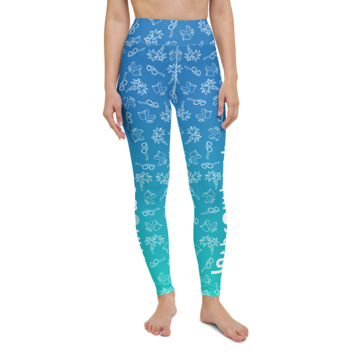 LATB 2022 Womens Leggings blue aqua pattern - Image 8