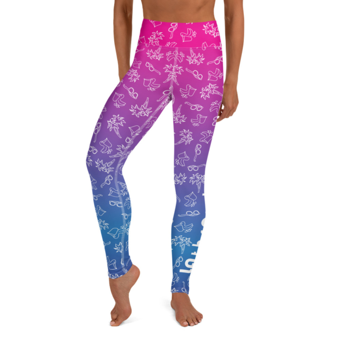 LATB2022 Womens Leggings blue-pink pattern - Image 3