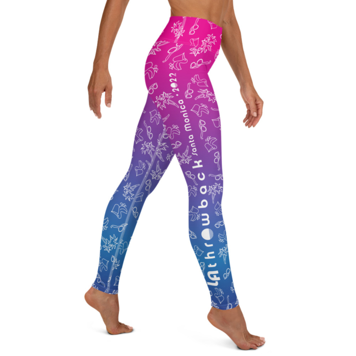 LATB2022 Womens Leggings blue-pink pattern