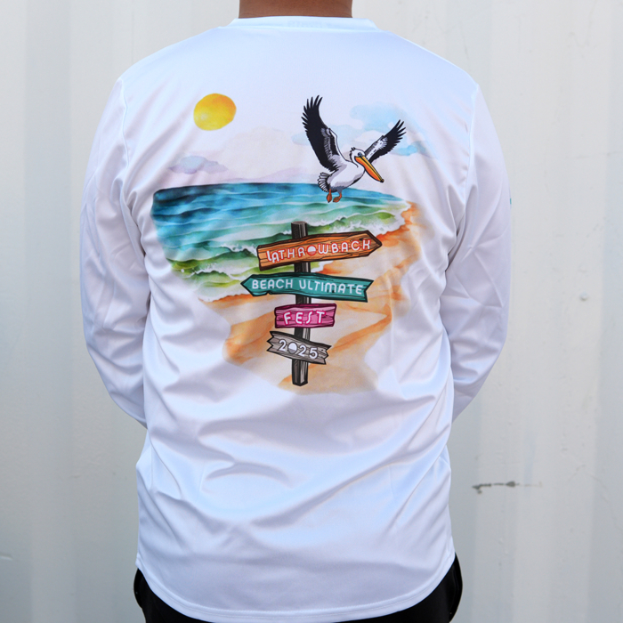 White Long Sleeve 2025 Watercolor logo