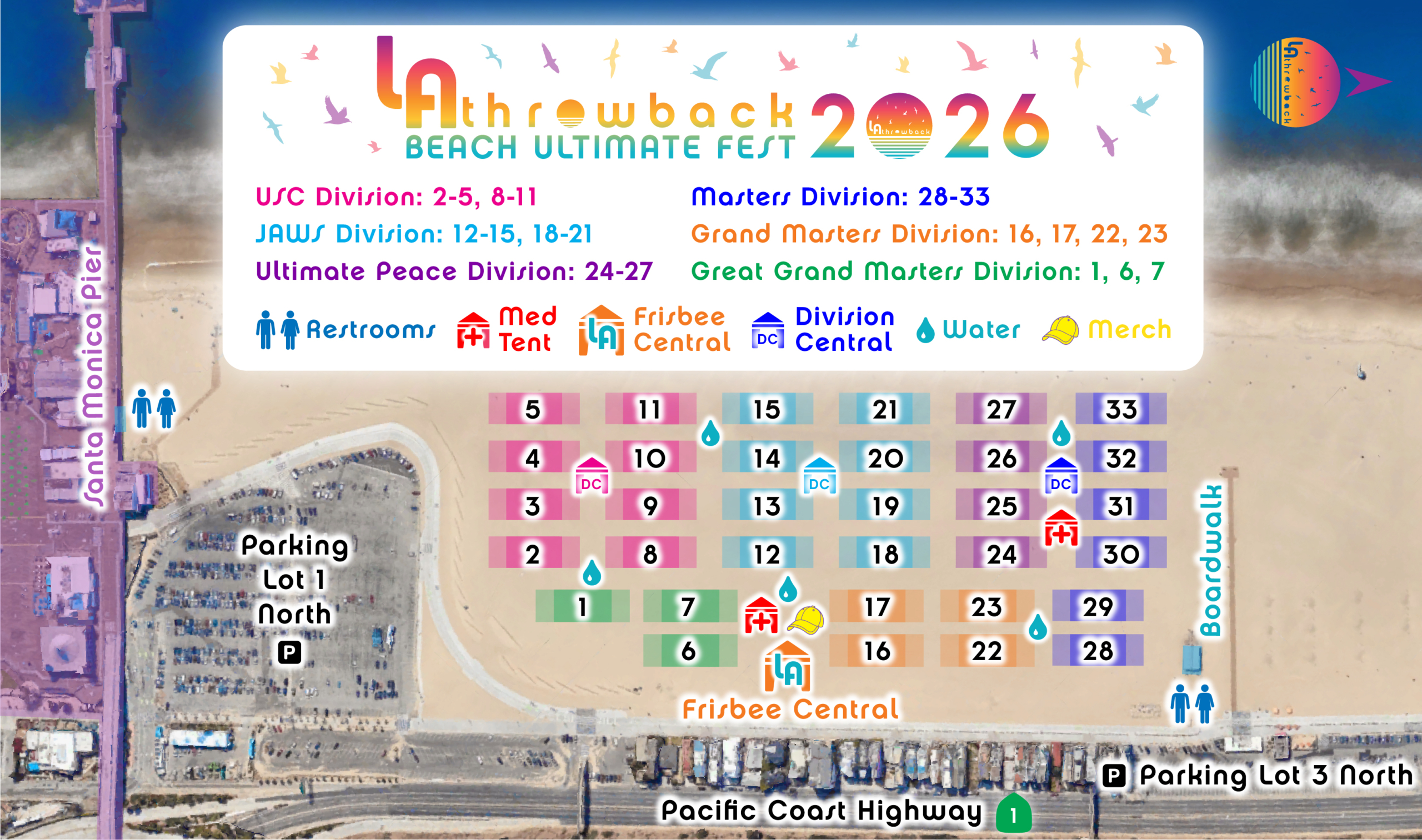 LA Throwback 2025 Field map